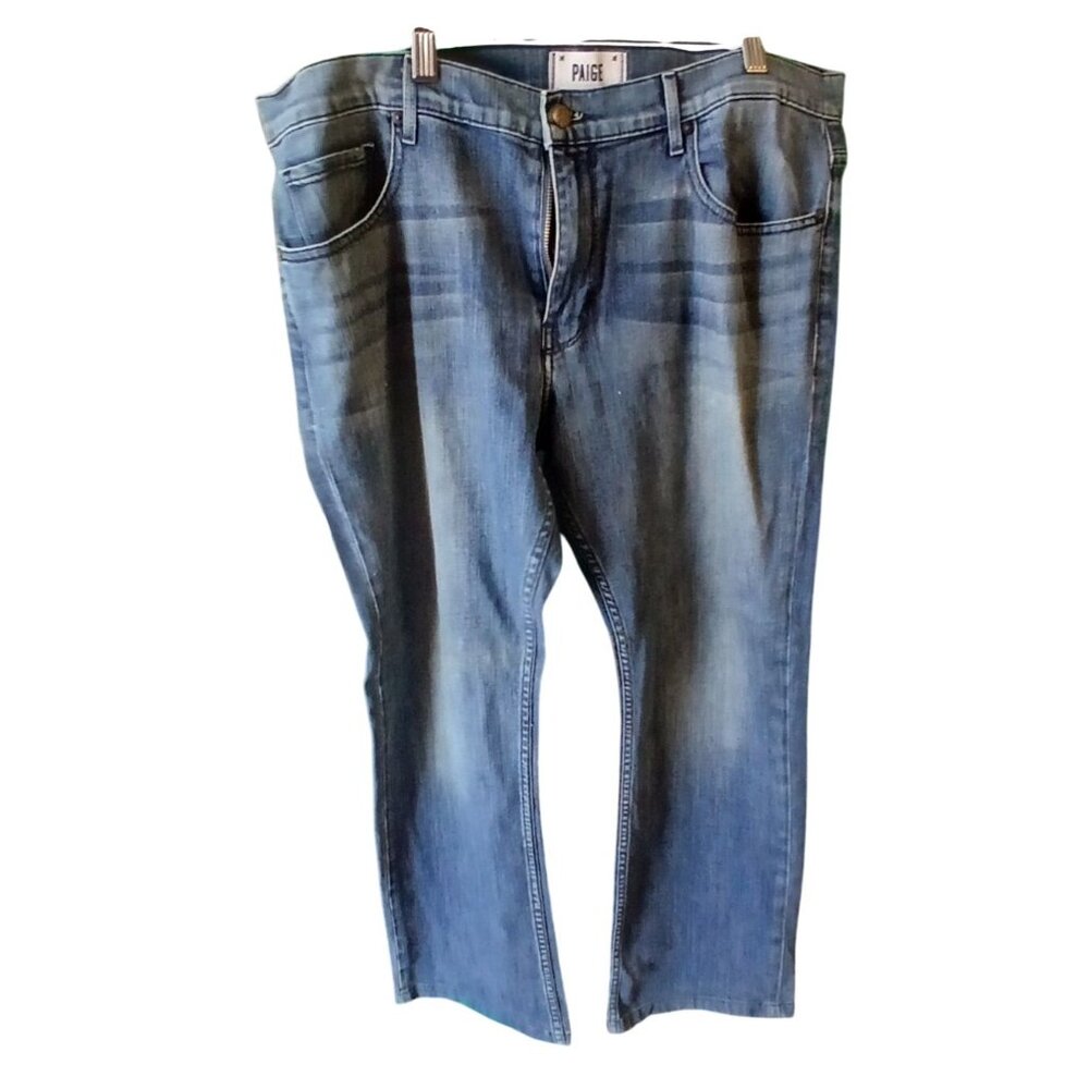 Paige Mens Denim Jeans Size 36 Blue Mid-Rise Straight Leg - JK12-zz